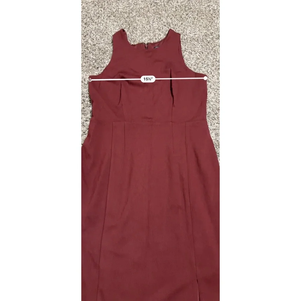Ann Taylor Petite Burgundy Sleeveless Sheath Dress Size 4P NWT 21812804